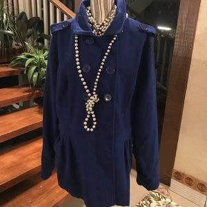 ROYAL Blue Pea Coat